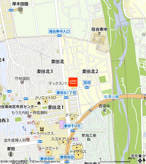 マックスバリュ厚木妻田店付近の地図